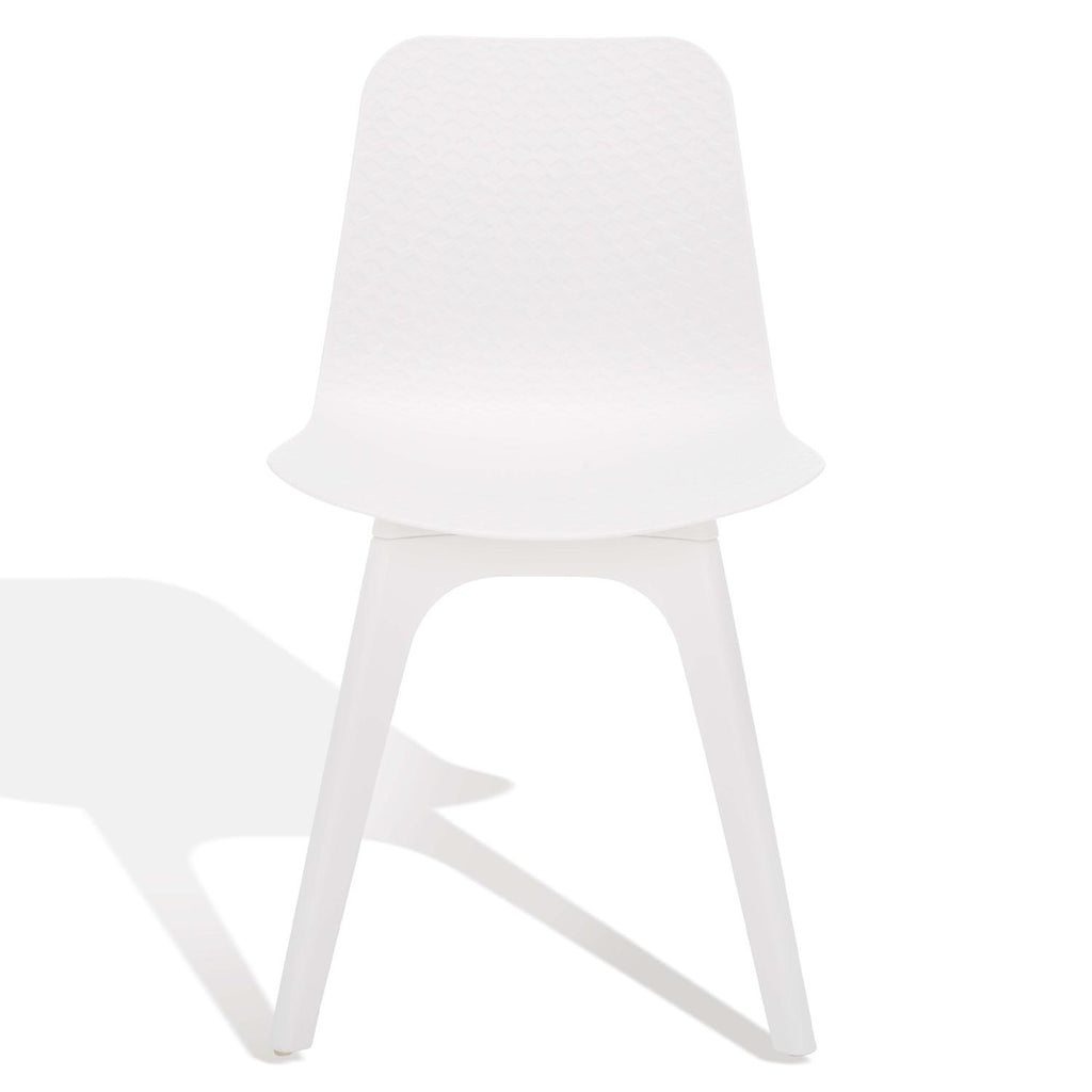 Safavieh Couture Damiano Molded Plastic Dining Chair - White (Set of 2)