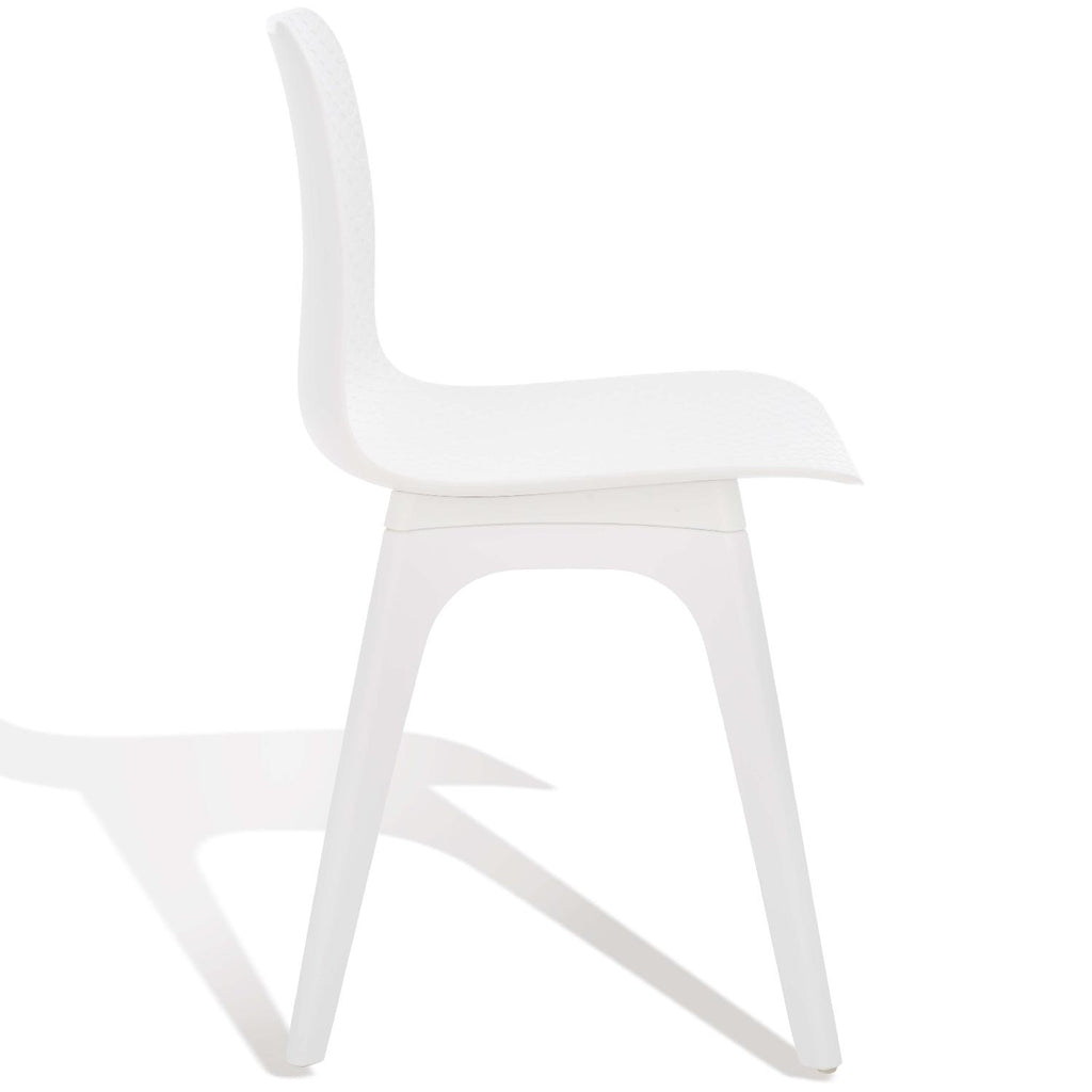 Safavieh Couture Damiano Molded Plastic Dining Chair - White (Set of 2)