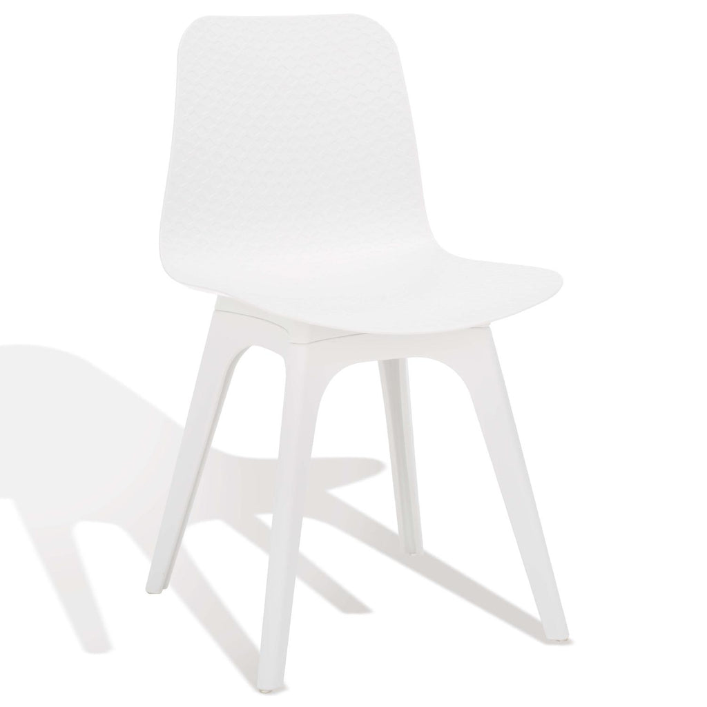 Safavieh Couture Damiano Molded Plastic Dining Chair - White (Set of 2)