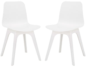 Safavieh Couture Damiano Molded Plastic Dining Chair - White (Set of 2)
