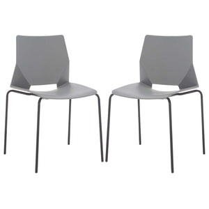 Safavieh Couture Nellie Dining Chairs (Set of 2) - Grey / Black