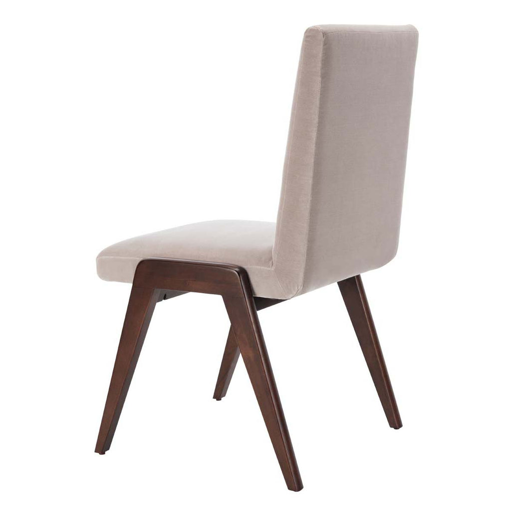 Safavieh Couture Forrest Dining Chair - Light Grey / Dark Walnut (Set of 2)