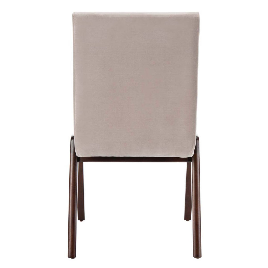 Safavieh Couture Forrest Dining Chair - Light Grey / Dark Walnut (Set of 2)