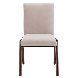 Safavieh Couture Forrest Dining Chair - Light Grey / Dark Walnut (Set of 2)