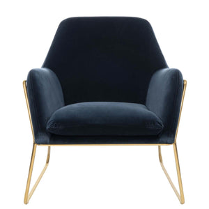 Safavieh Couture Misty Metal Frame Accent Chair - Navy