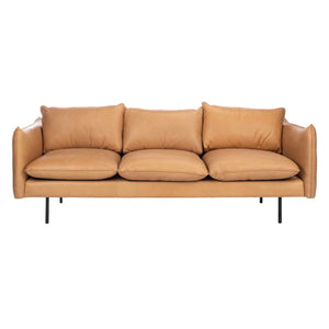 Safavieh Couture Bubba Italian Leather  Sofa - Tan