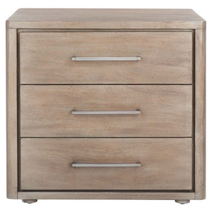 Safavieh Rosey 3 Drawer Wood Nightstand - Light Brown