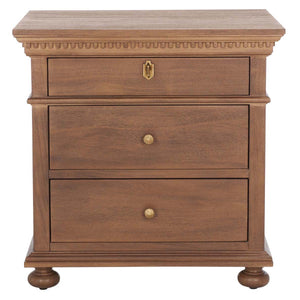 Safavieh Allisyn 3 Drawer Wood Nightstand - Brown