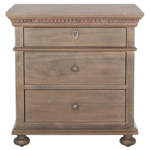 Safavieh Allisyn 3 Drawer Wood Nightstand - Light Brown