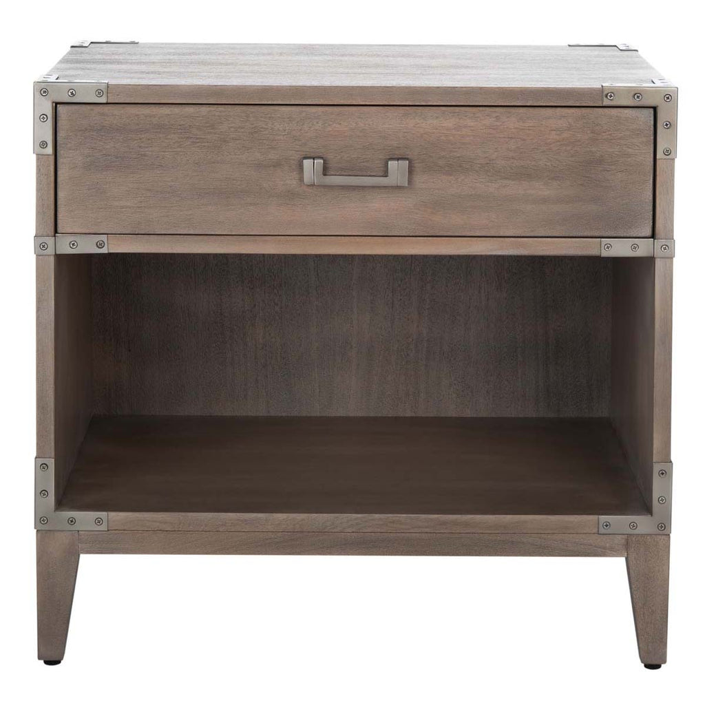Safavieh Nisha 1 Drawer Wood Nightstand - Light Brown