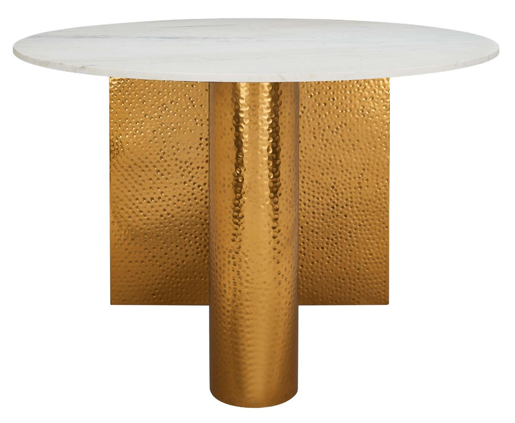 Safavieh Couture Tatyana Marble Dining Table - Gold / White