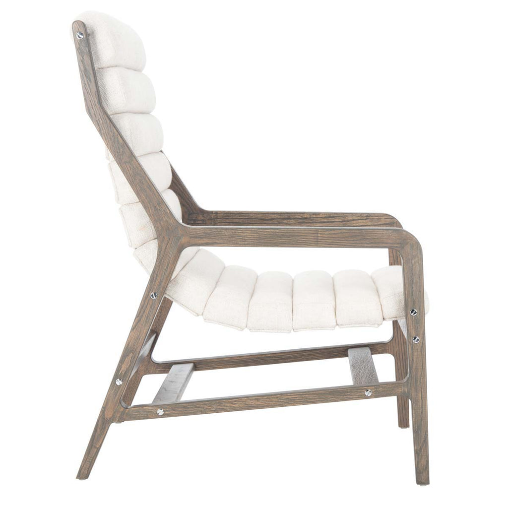 Safavieh Couture Delaney Channel Tufted Chair - White