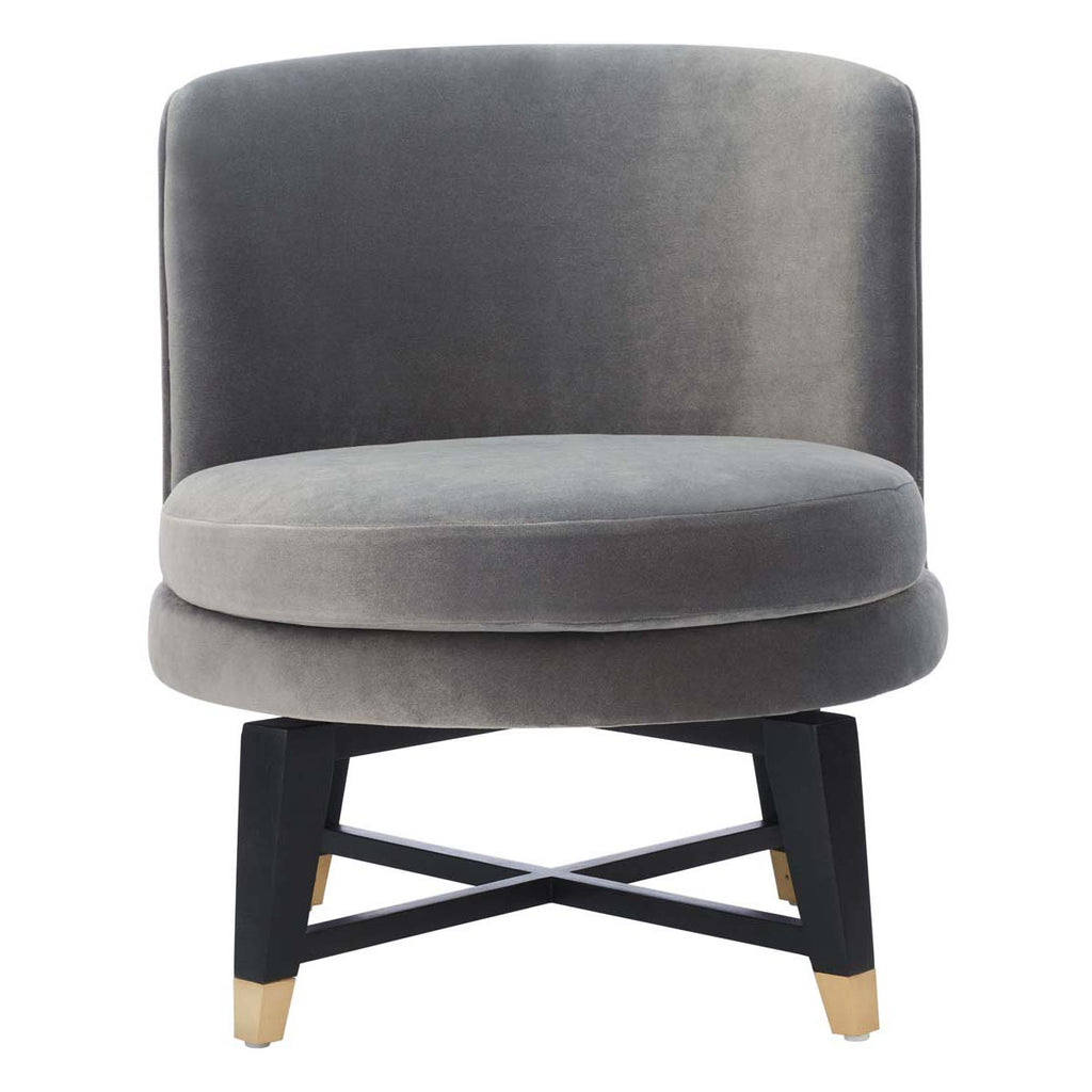 Safavieh Trinity Swivel Accent Chair-Charcoal