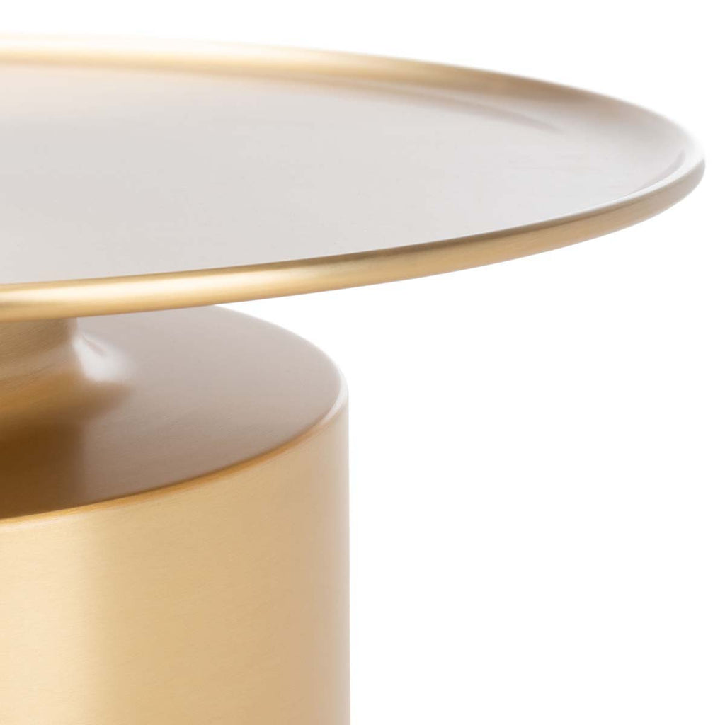 Safavieh Couture Darryl Round Metal Coffee Table - Antique Brass