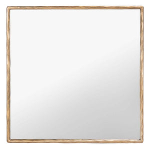 Safavieh Yvette Square Metal Mirror - Brass
