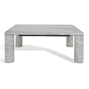 Safavieh Couture Nicoletta Square Marble Coffee Table - Light Grey