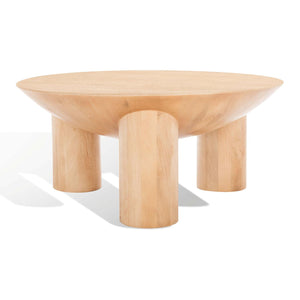 Safavieh Couture Calhoun Round Wood Coffee Table - Natural