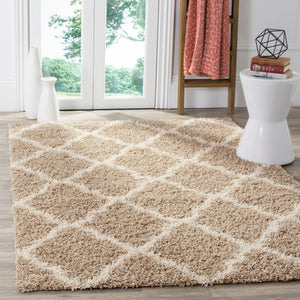 Safavieh Dallas Shag Rug Collection SGD257D - Beige / Ivory