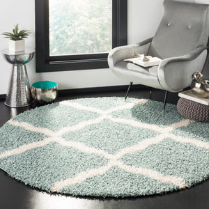 Safavieh Dallas Shag Rug Collection SGDS257C - Seafoam / Ivory