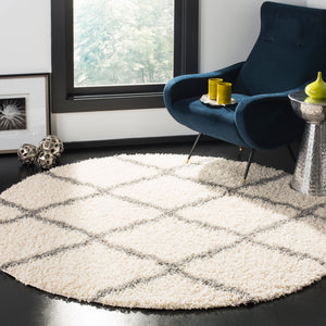 Safavieh Dallas Shag Rug Collection SGDS257F - Ivory / Grey