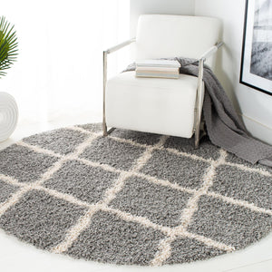 Safavieh Dallas Shag Rug Collection SGDS257G - Grey / Ivory