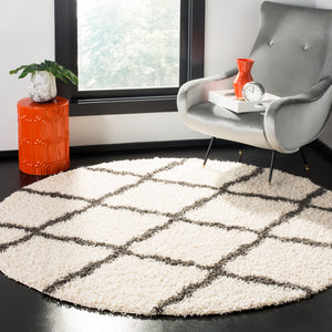Safavieh Dallas Shag Rug Collection SGDS257H - Ivory / Dark Grey