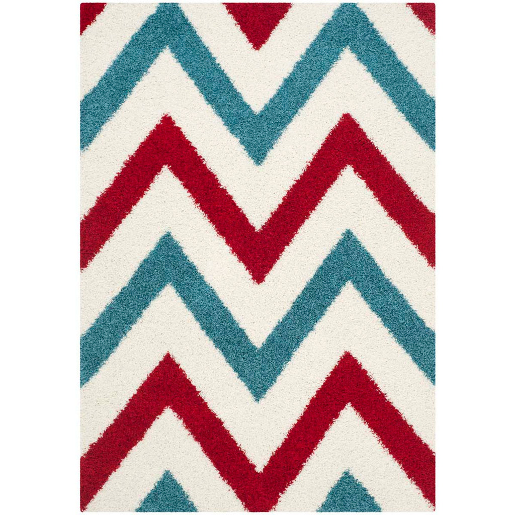 Safavieh Sgk-Shag Kids Rug Collection SGK564B - Ivory / Red