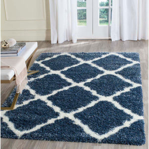 Safavieh Sgm-Montreal Shag Rug Collection SGM866A - Blue / Ivory