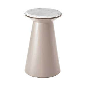 Contour Side Table (Pure Pearl, Small) | Theodore Alexander - SLD50001