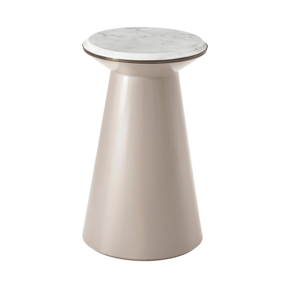 Contour Side Table (Pure Pearl, Small) | Theodore Alexander - SLD50001