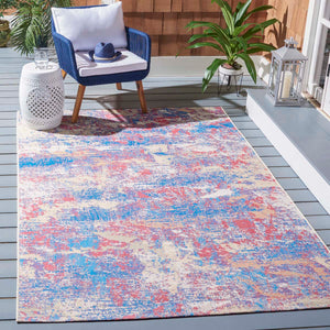 Safavieh Summer Rug Collection SMR409M - Blue / Red