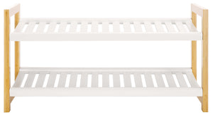 Safavieh Wylie Shoe Rack - White / Natural