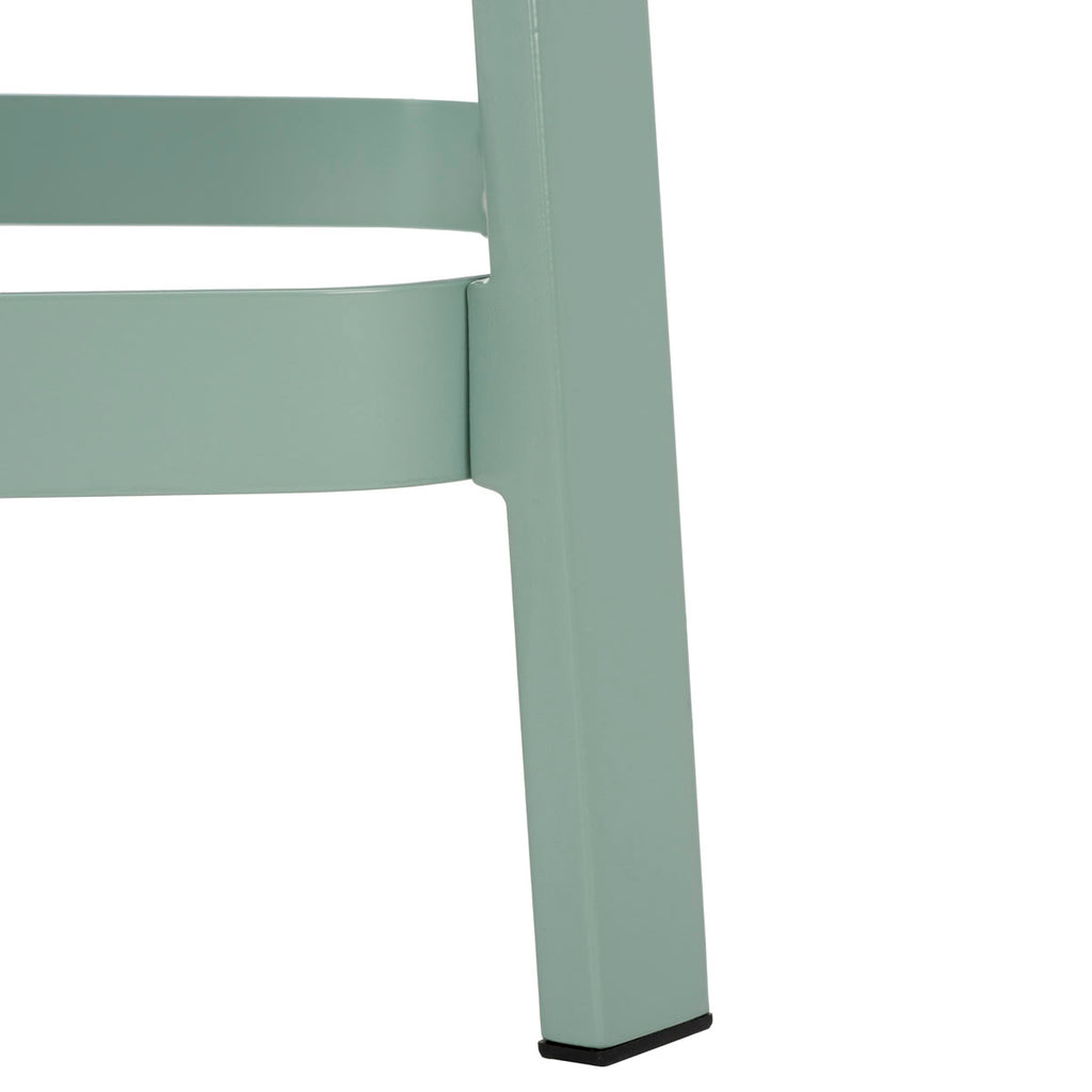 Safavieh Palmyra Cane Stool - Aqua Smoke / Natural