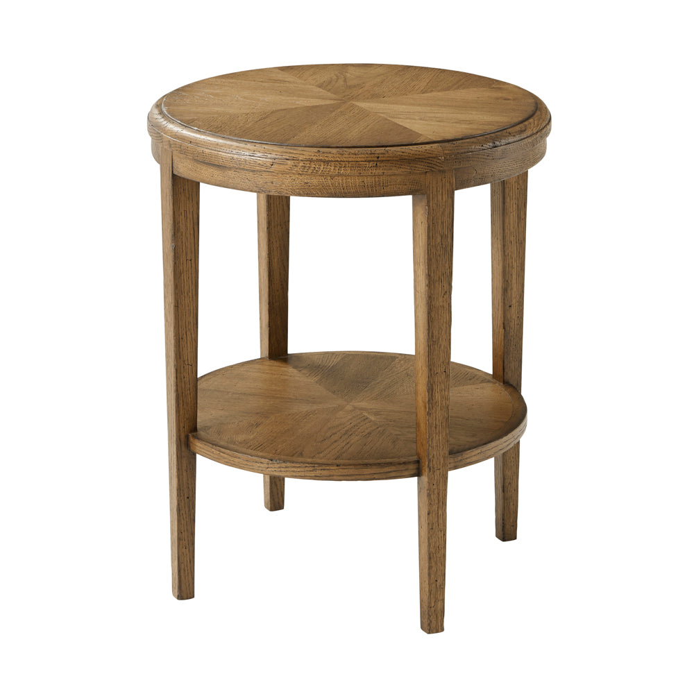 Nova Two Tiered Round Side Table | Theodore Alexander - TAS50083.C253