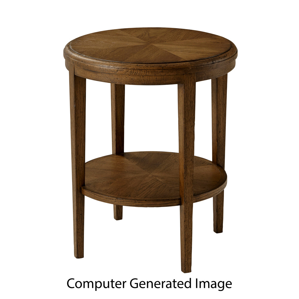 Nova Two Tiered Round Side Table | Theodore Alexander - TAS50083.C254