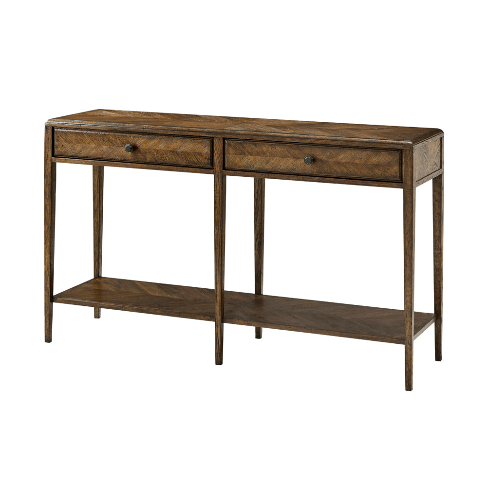 Nova Two Frieze Drawers Console Table | Theodore Alexander - TAS53037.C254