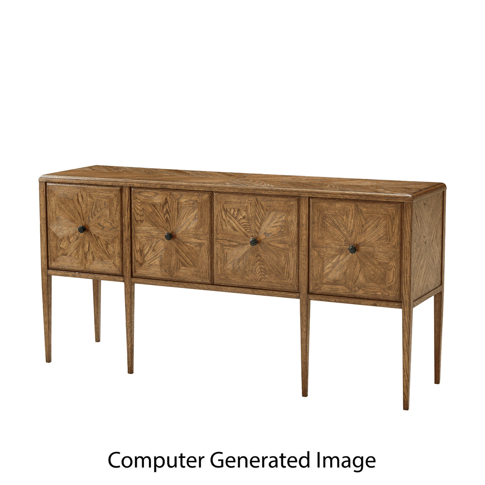 Nova Four Door Rectangular Credenza | Theodore Alexander - TAS61043.C2