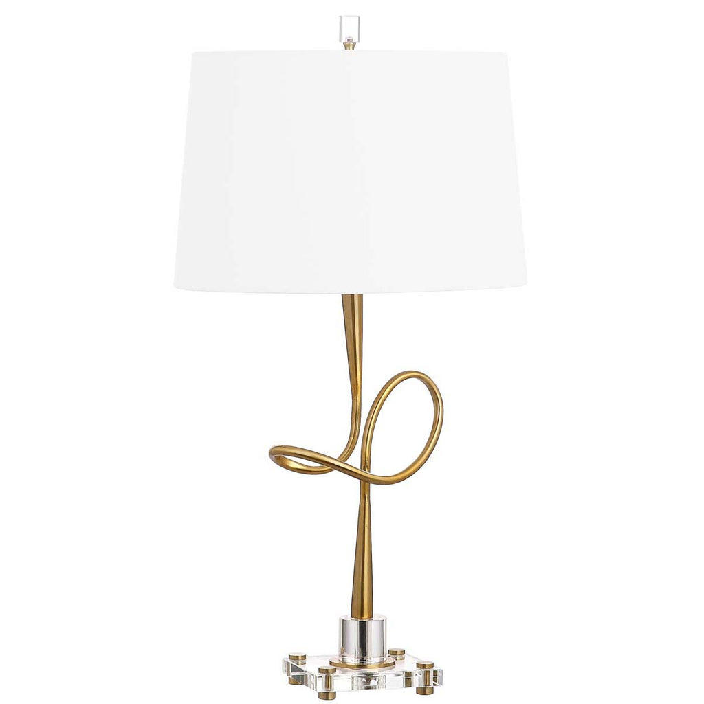 Safavieh Hensley 30.25 Inch H Table Lamp -Gold/Clear
