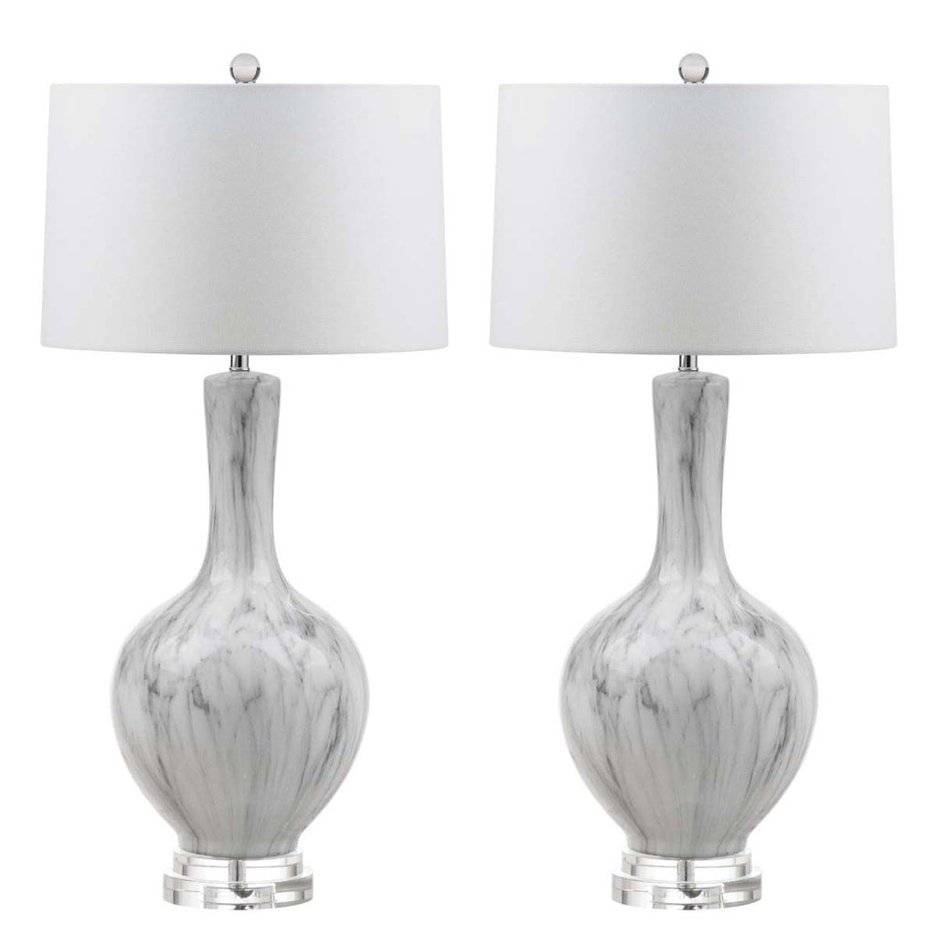 Safavieh Griffith Table Lamp-White/Grey (Set of 2)