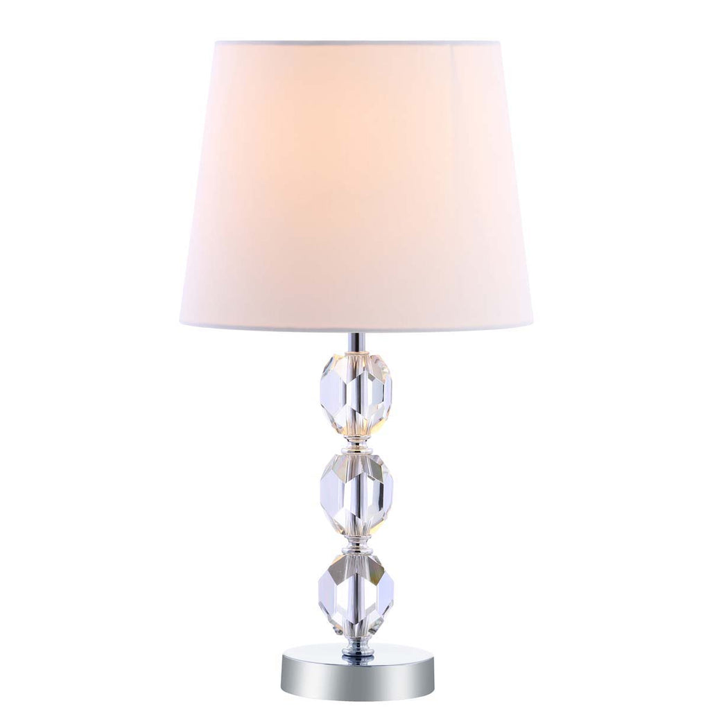 Safavieh Brockton Table Lamp-Clear/Chrome