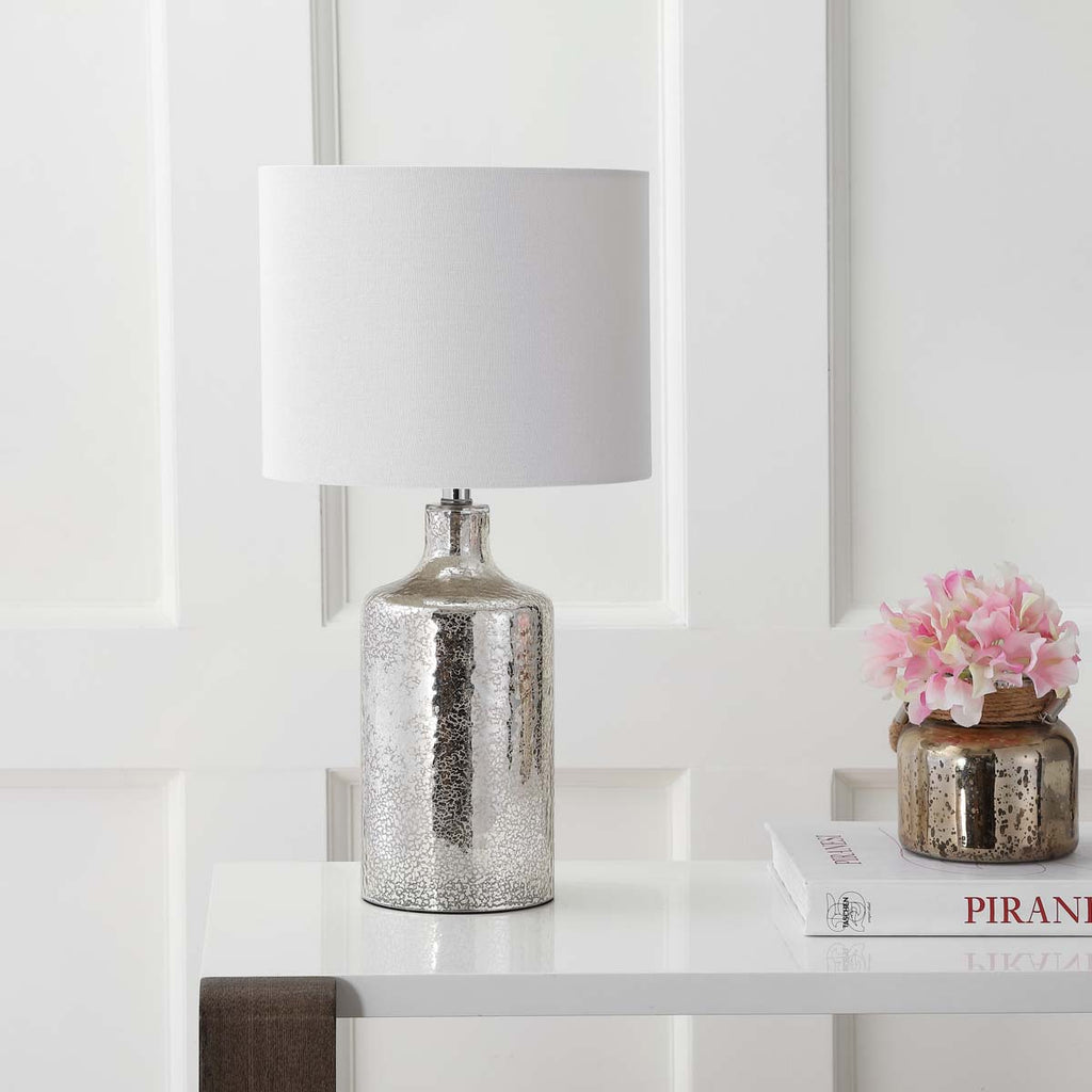 Safavieh Danaris Table Lamp-Silver/Ivory