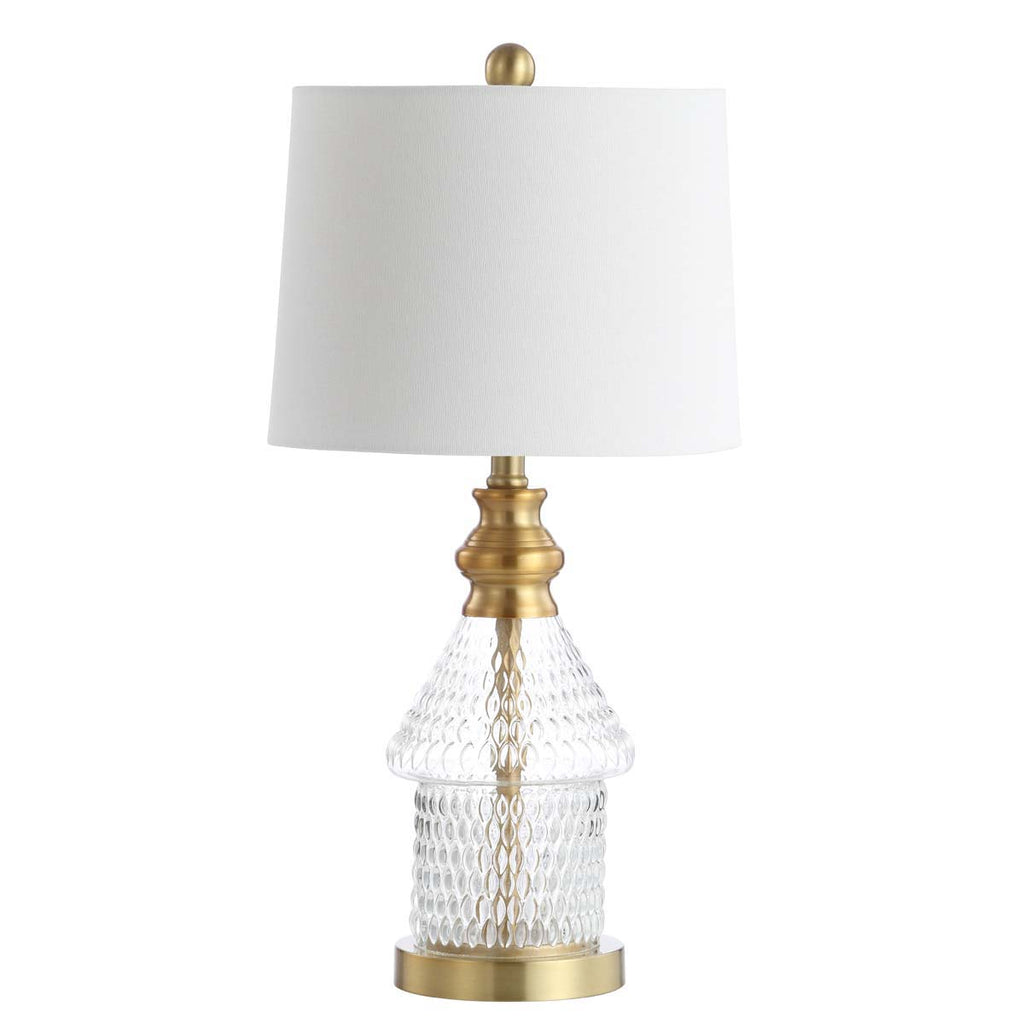 Safavieh Camden Table Lamp-Clear/Brass Gold