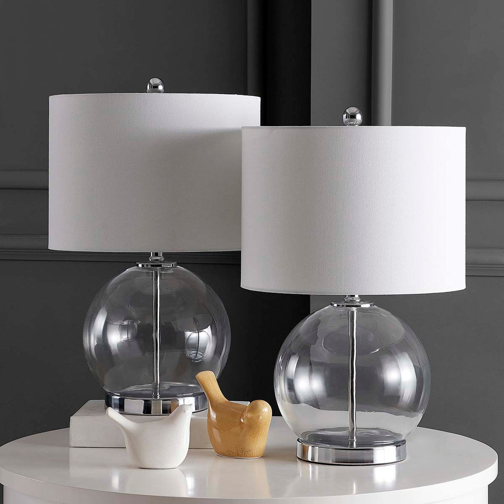 Safavieh Lonni Table Lamp-Clear/Chrome (Set of 2)