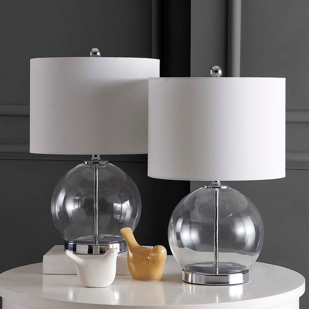 Lonni Table Lamp (Set of 2) | Safavieh - TBL4219 - Clear/Chrome