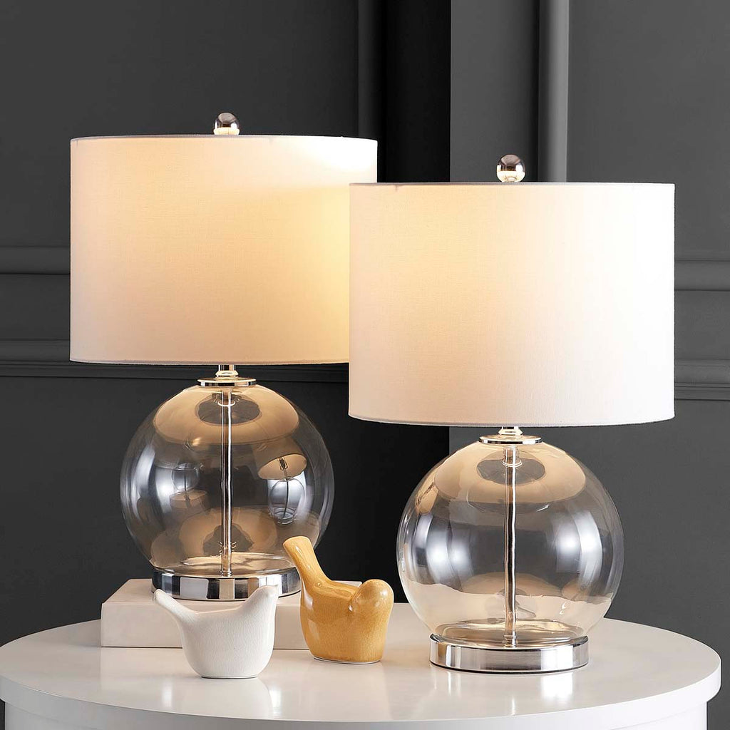 Safavieh Lonni Table Lamp-Clear/Chrome (Set of 2)
