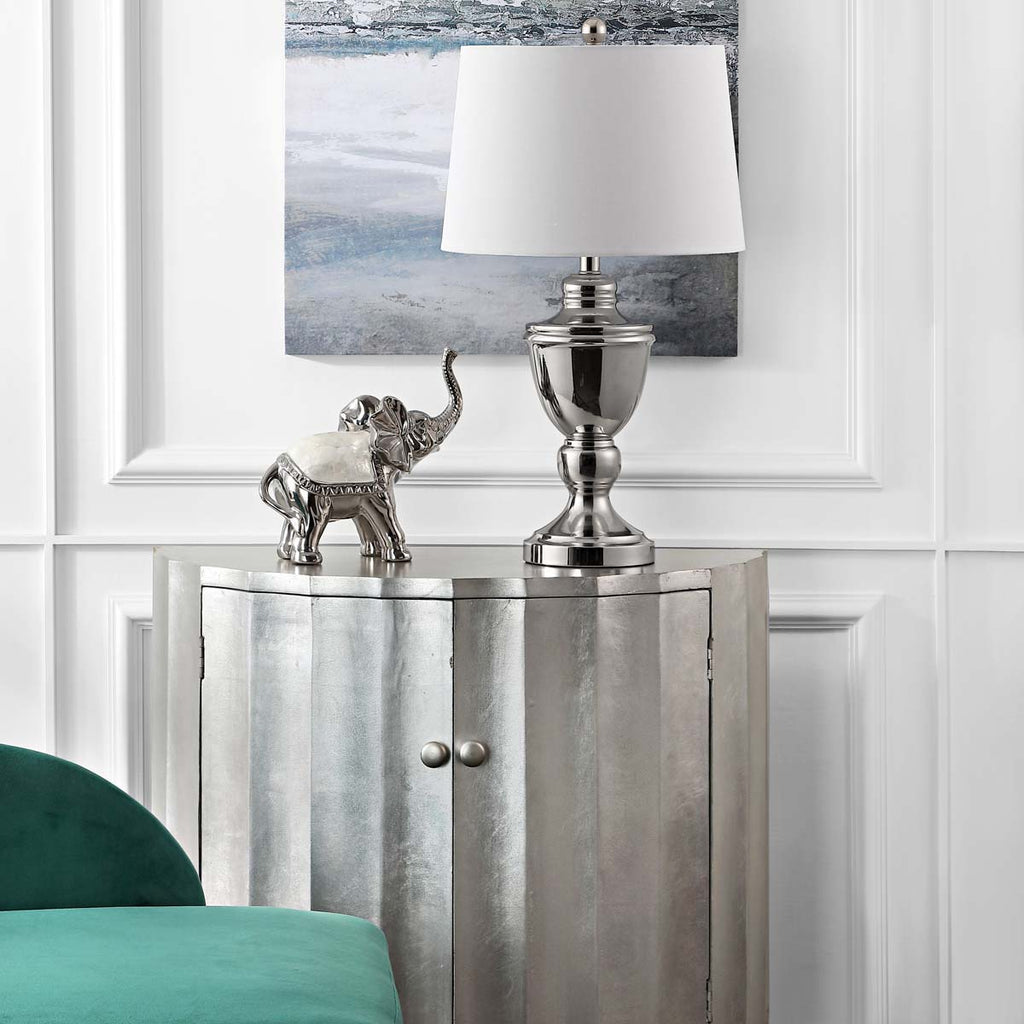 Safavieh Ressa Table Lamp-Polished Nickel