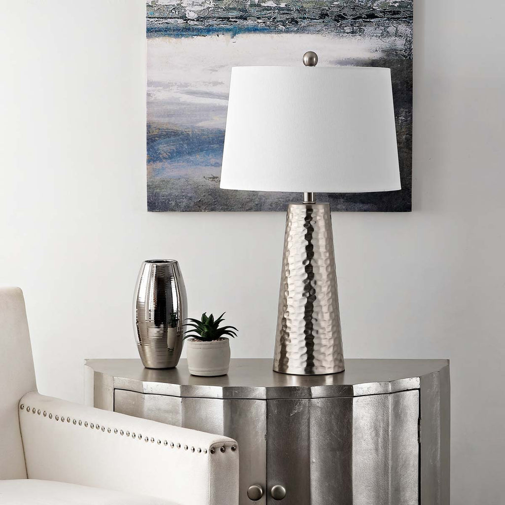 Safavieh Batul Iron Table Lamp - Nickel