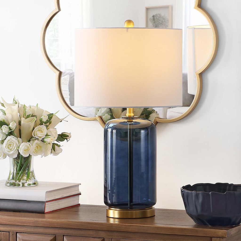 Novah Ceramic Table Lamp | Safavieh - TBL4283 - Blue