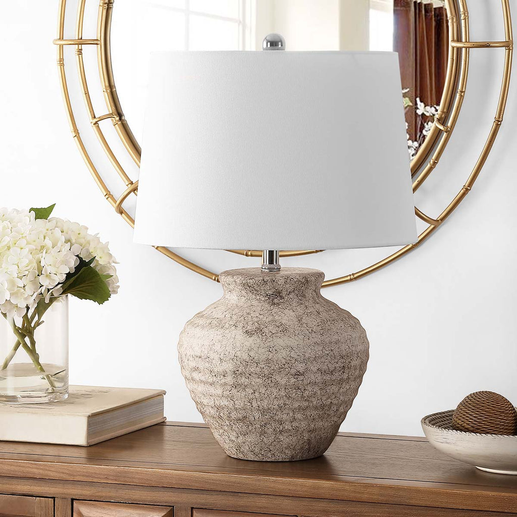 Safavieh Ledger Ceramic Table Lamp - Light Grey
