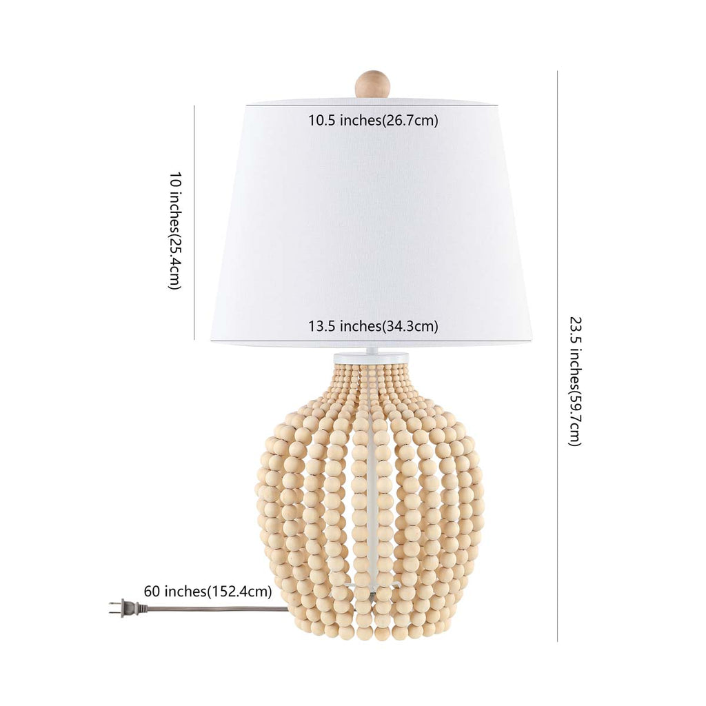 Safavieh Rewli Table Lamp - Natural/White